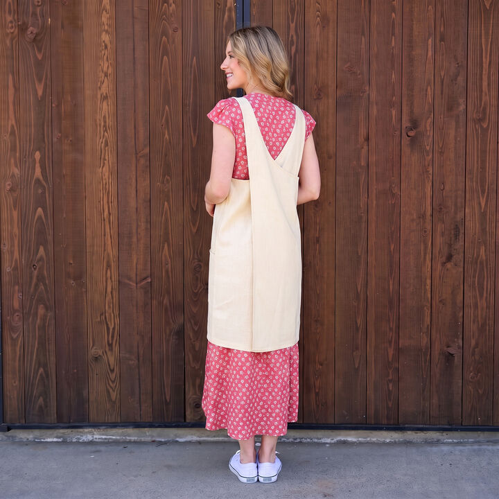 Solino Home 100% Pure Linen Apron - Linen Smock Apron