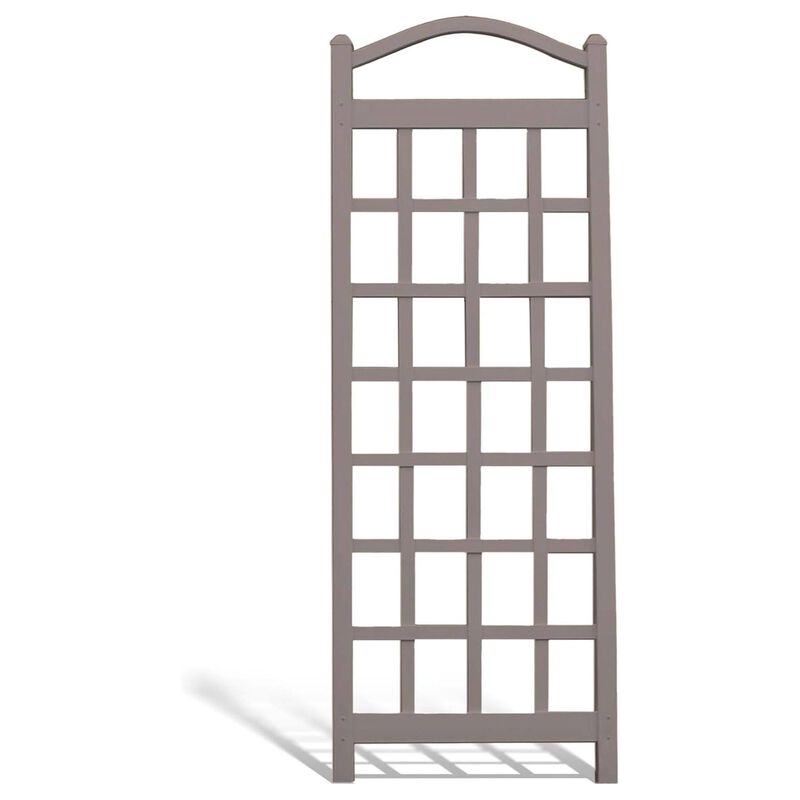 Elegant Mocha Brown Vinyl Garden Trellis – Tall Weatherproof Outdoor Plant Support