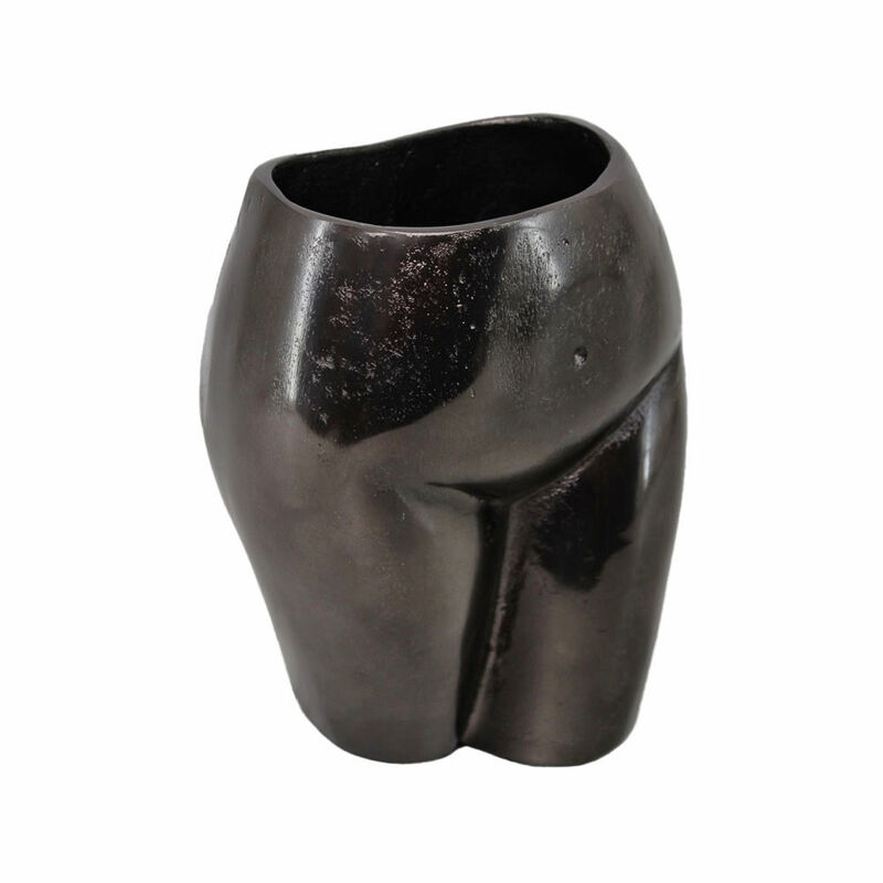 Hivvago 8 Inch Antiqued Bronze Cast Aluminum Female Form Table Vase