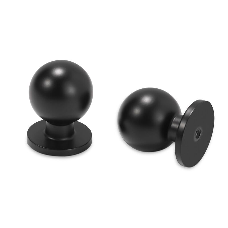 BUKOBYHE 30 Pack Kitchen Cabinet Knobs Matte Black Cabinet Knobs Black Drawer Knobs Solid Kitchen Hardware Kitchen Handles for C