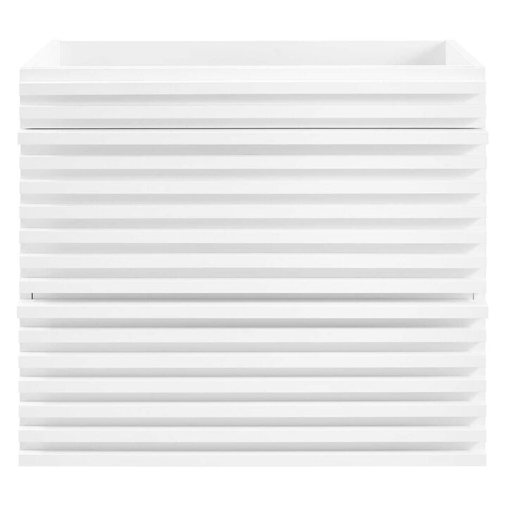 Modway Render 23.5" MDF Wood Wall-Mount Bathroom Vanity Cabinet in White