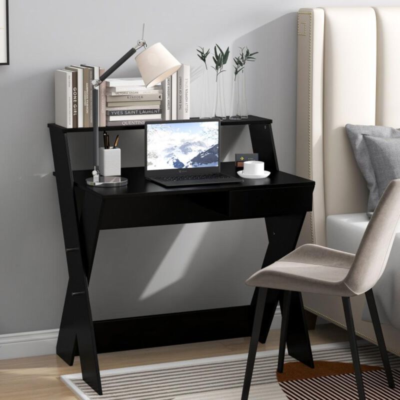 Hivvago Small Computer Desk with Storage Drawer