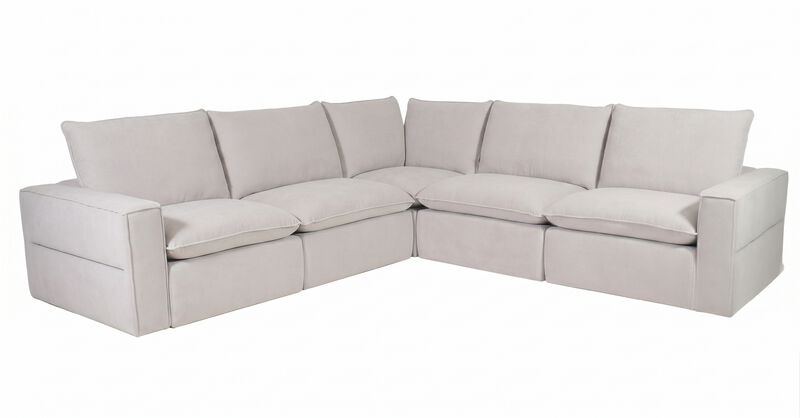 Warner Stationary 5pc Sectional in Sand image number 0