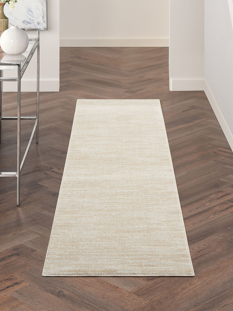 Nourison Essentials NRE01 Ivory/Beige 2'2" x 12' Rug image number 7