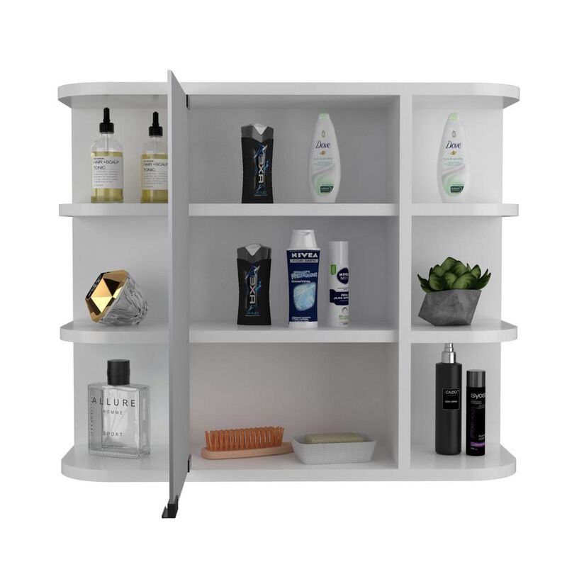 Roma Mirrored Medicine Cabinet White