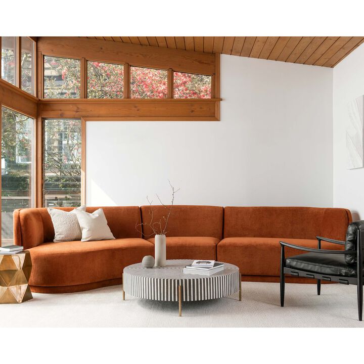 Moe's Home Collection Chameau Large Coffee Table Black and White