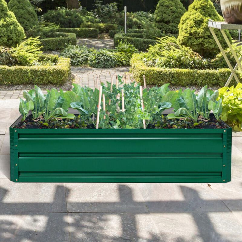 Hivvago Patio Raised Garden Bed for Vegetable Flower Planting