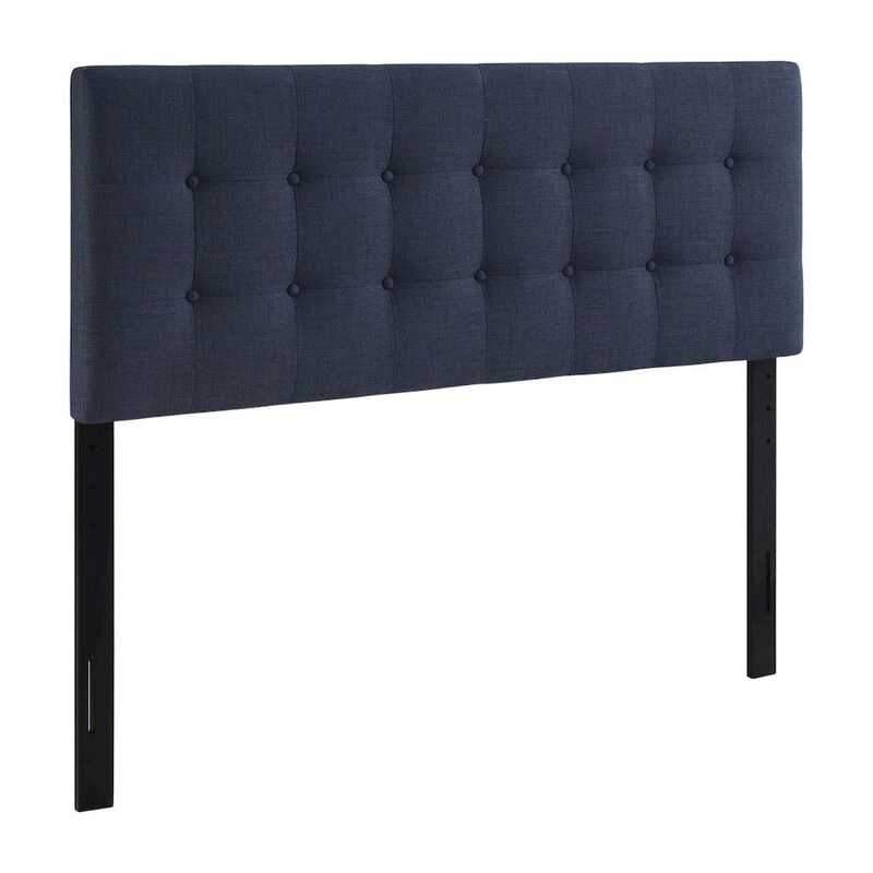 Upholstered Fabric Queen Headboard in Neutral Tone with Elegant Design image number 0