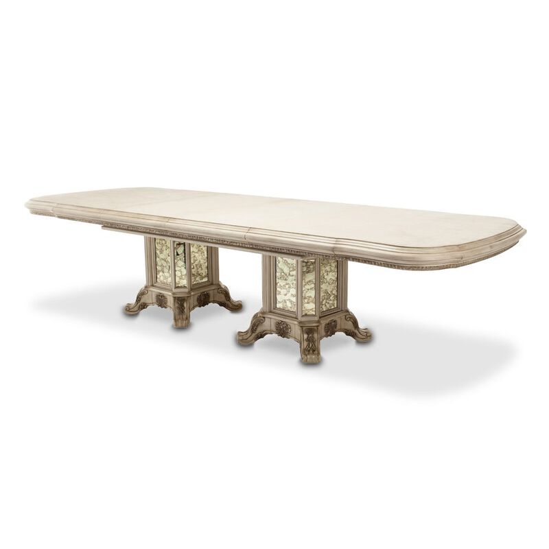 Michael Amini Platine de Royale Rectangular Dining Table - Champagne