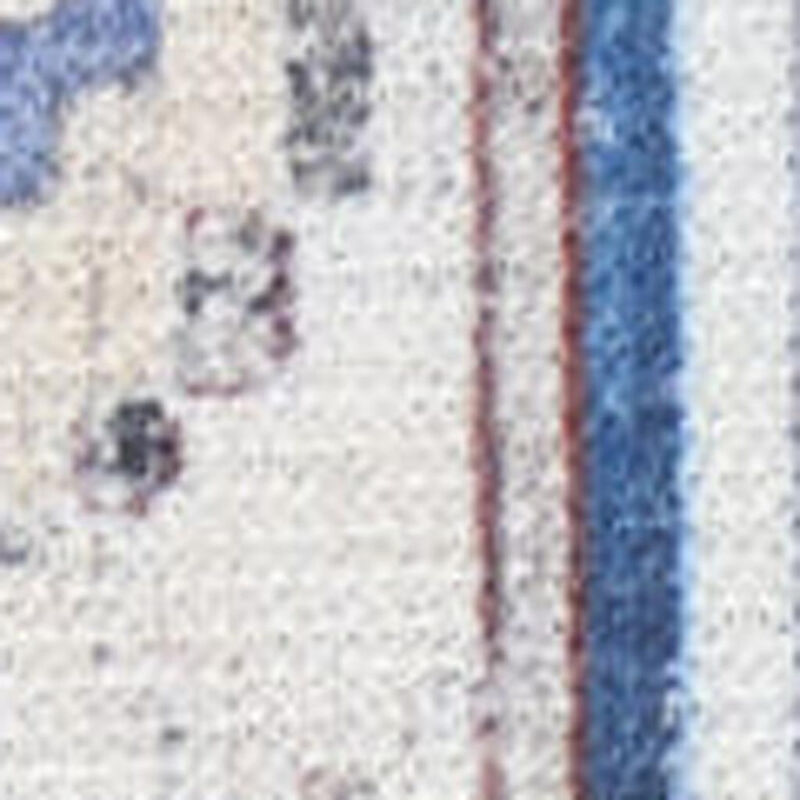 HomeRoots Floral Distressed Non Skid Runner Rug image number 0