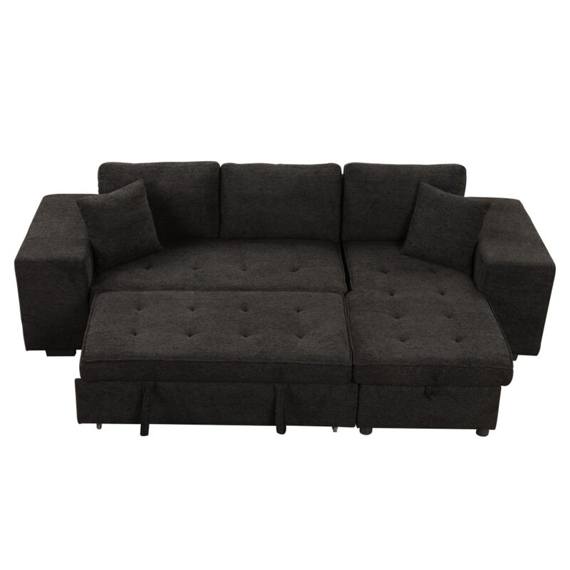 Torwuf Reversible Sleeper Sectional Sofa image number 4
