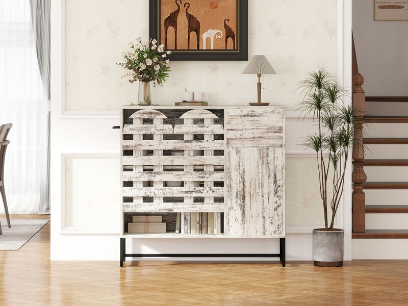 Jilnop rustic storage cabinet image number 2