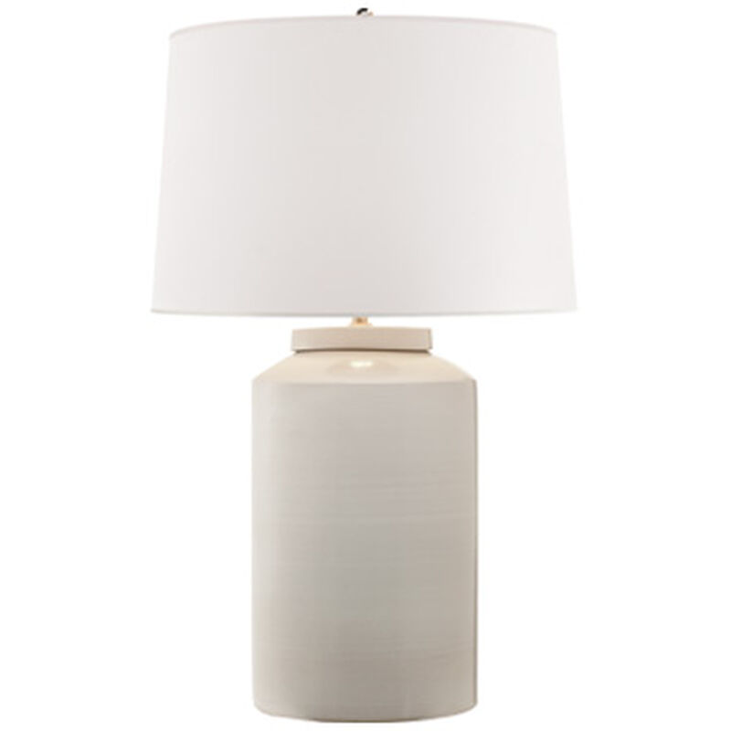 Carter Large Table Lamp in White Porcelain with White Paper Shade image number 1