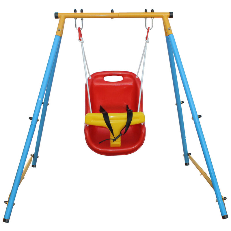 Streamdale Metal Swing Set with Safety Belt for Kids image number 1
