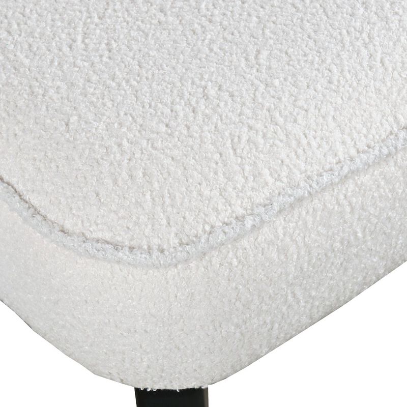 Jofran Wes Mid-Century Modern Boucle Upholstery Dining Chair (Set of 2)