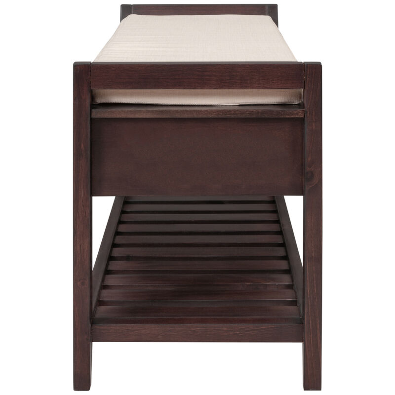 Streamdale Multipurpose Entryway Bench with Seat and Drawers (Espresso) image number 9