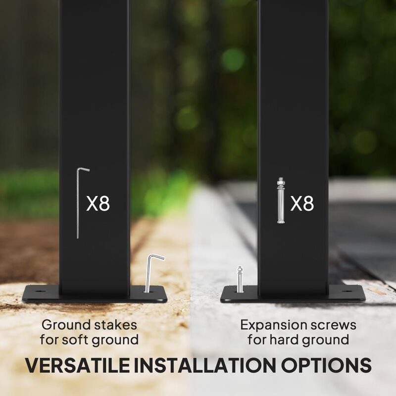 Hivvago 10' x 13' Heavy-Duty Metal Pergola with Canopy image number 5