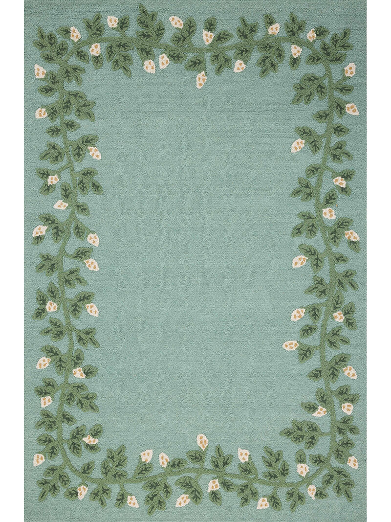 Highgrove HIG03 Blue 7'9" x 9'9" Rug by Rifle Paper Co. x Loloi image number 0
