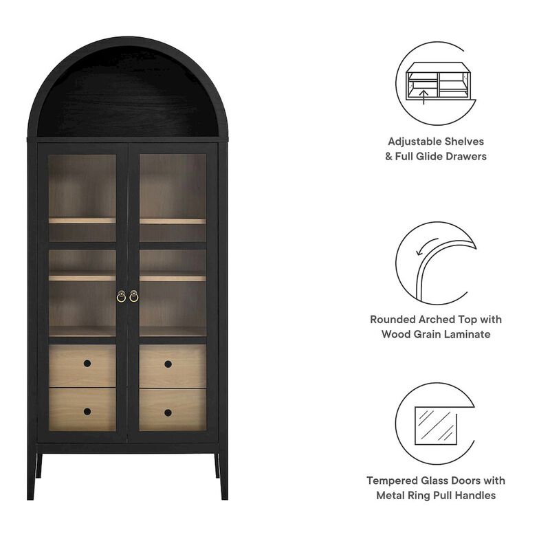 Nolan Tall Arched Storage Display Cabinet image number 2