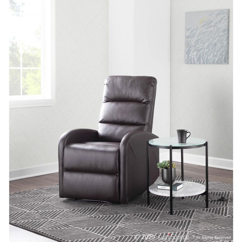 LumiSource Black PU Dormi Recliner Chair
