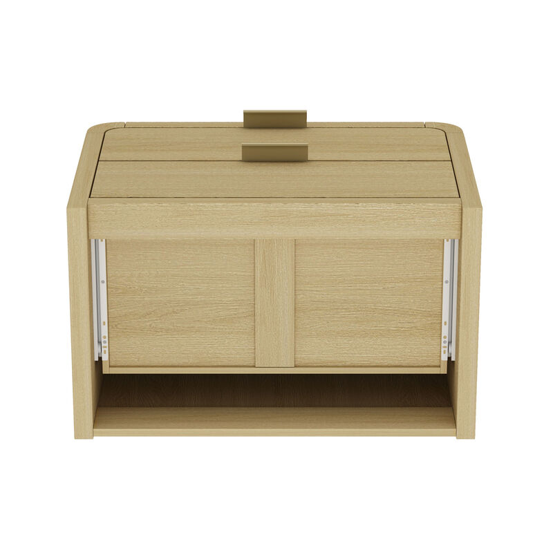 Grace Brown and Gold Nightstand