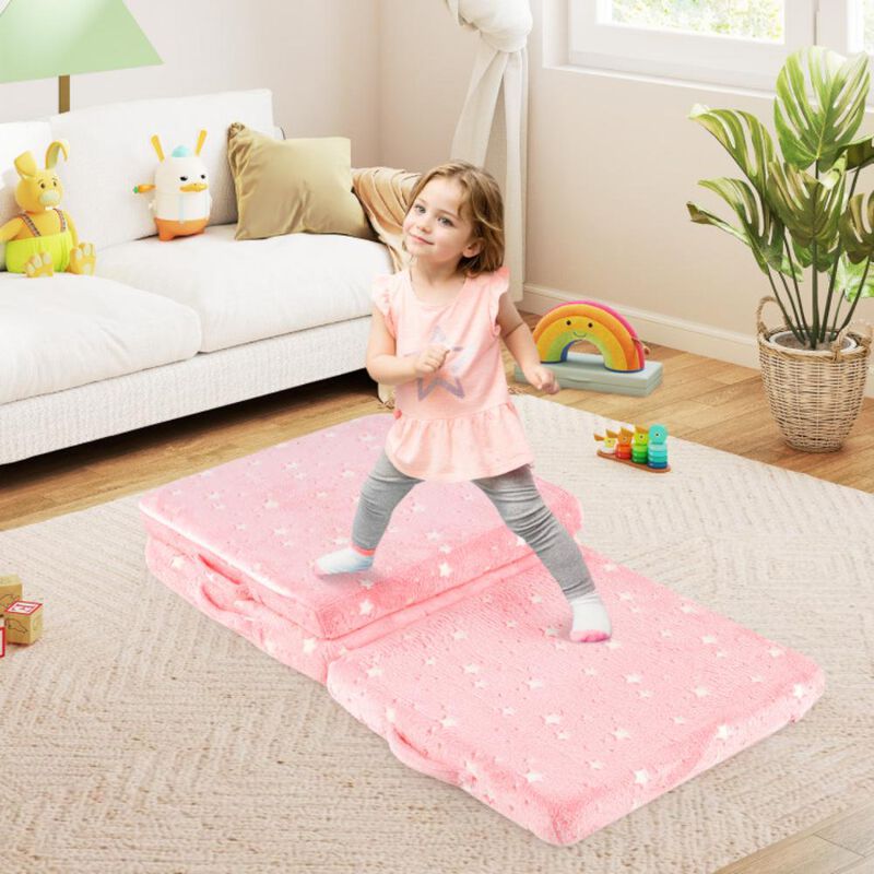 Hivvago Foldable Floor Mattress for Kids with Washable Flannel Cover