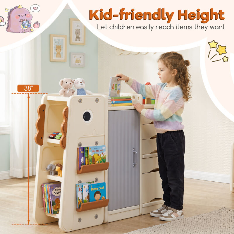 Toy Storage Organizer for Kids with 5 Removable Bins and Shelves image number 6