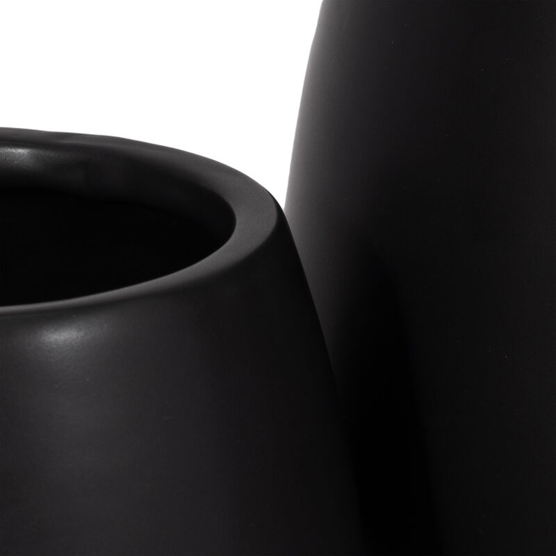 S/2 6/8" Knobby Feet Planters, Black image number 4