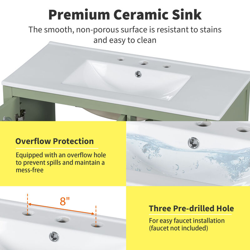 Merax Bathroom Vanity Cabinet with 2 Doors