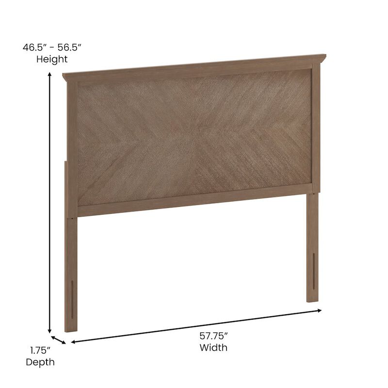 Flash Furniture Contemporary Full Size Herringbone Pattern Headboard image number 1