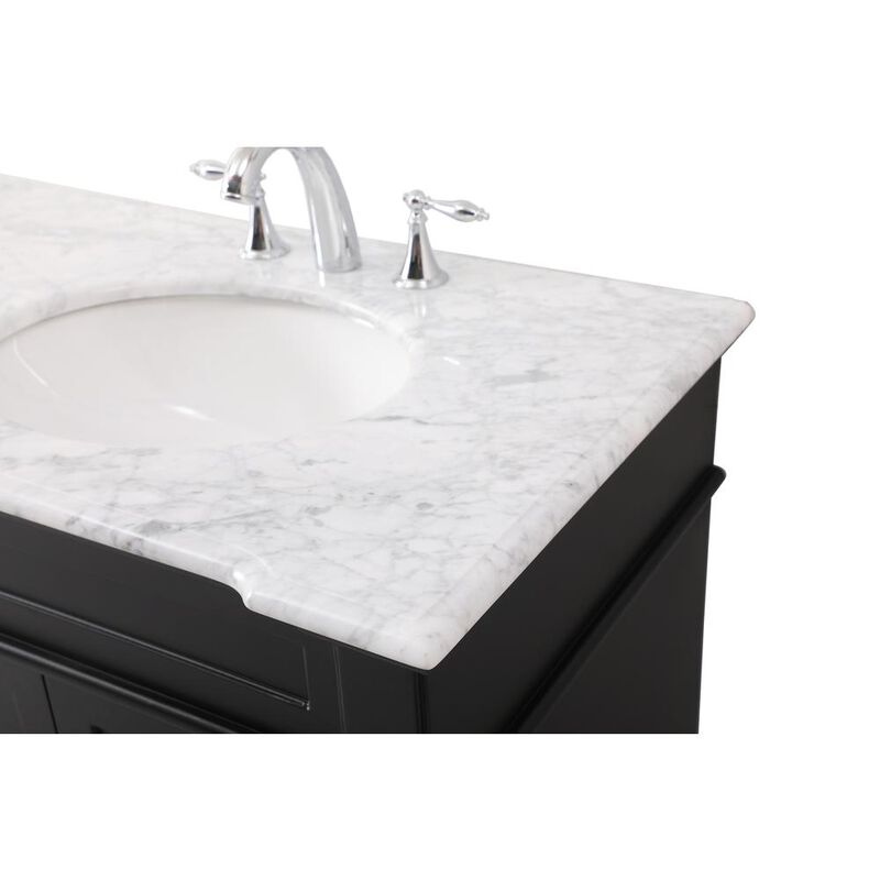 Elegant Kitchen and Bath 72 inch double bathroom vanity set in black