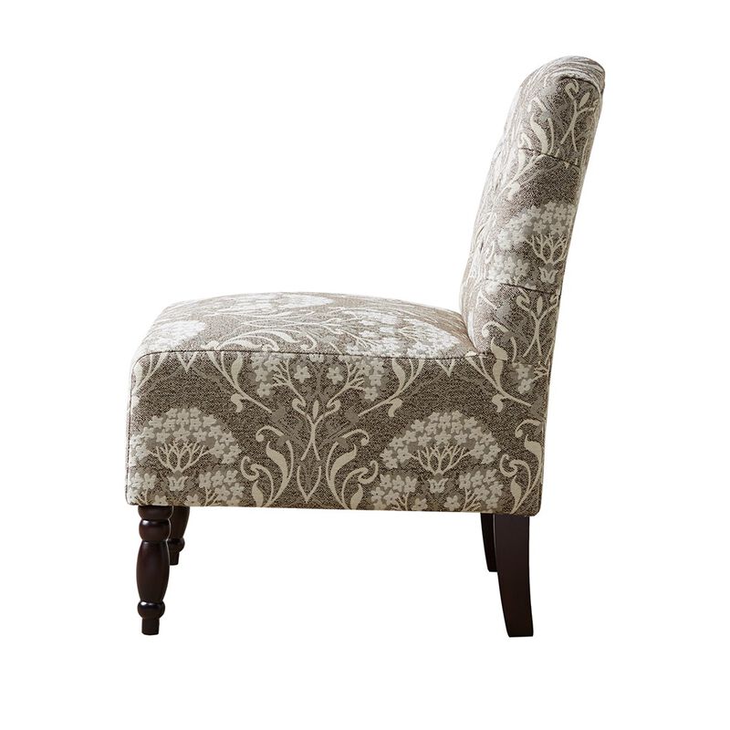 Gracie Mills Glenda Elegant Tufted Armless Accent Chair
