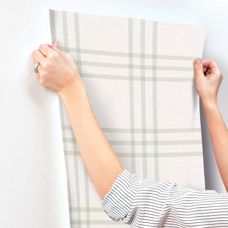 Fletcher Aqua Plaid Wallpaper image number 1