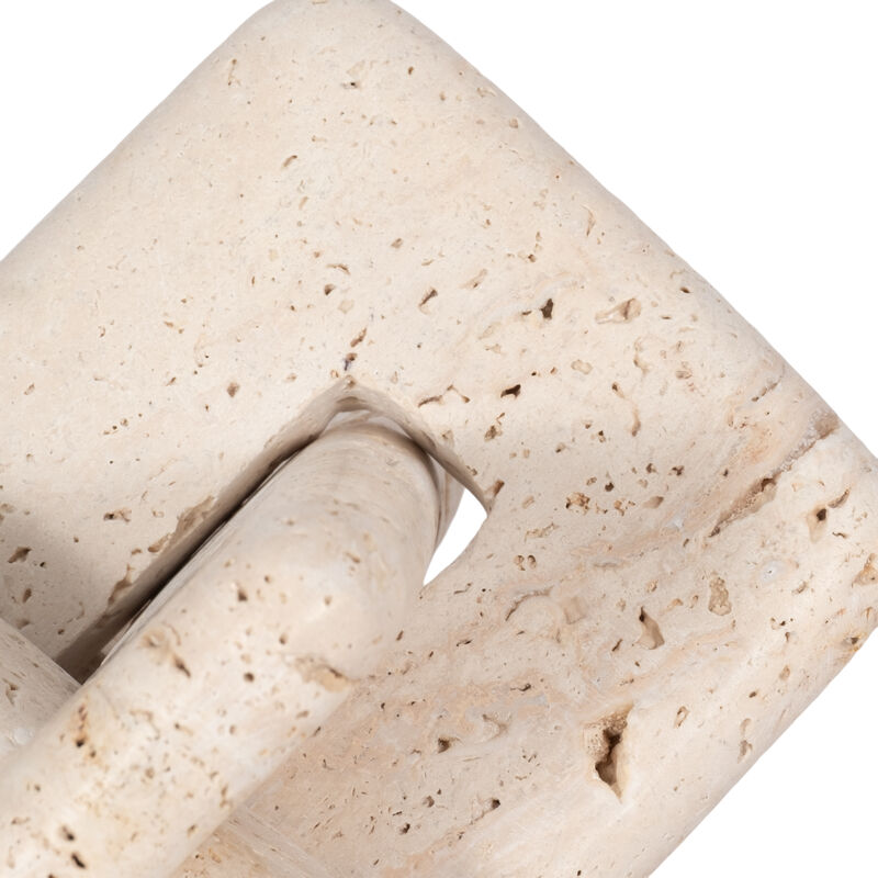 7" Travertine Squared Knot, Tan image number 3