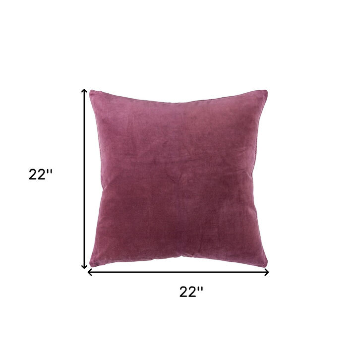 Modern Reversible Cotton Velvet Throw Pillow &ndash; Decorative Accent Cushion for Sofa or Bedroom