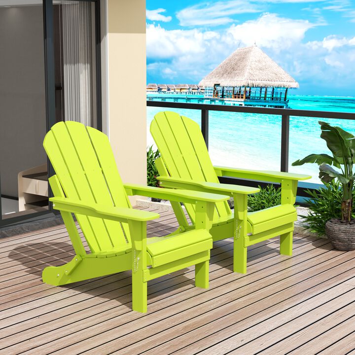 WestinTrends Outdoor Patio Folding Adirondack Chair (Set of 2)