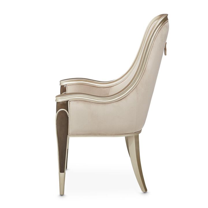 Michael Amini Villa Cherie Dining Arm Chair - Hazelnut Qty 1