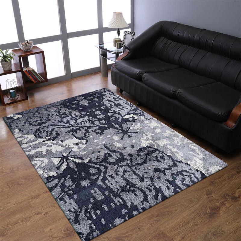 Rugsotic Carpets Hand Knotted Silk Size Area Rug Abstract Size NS3301 image number 1