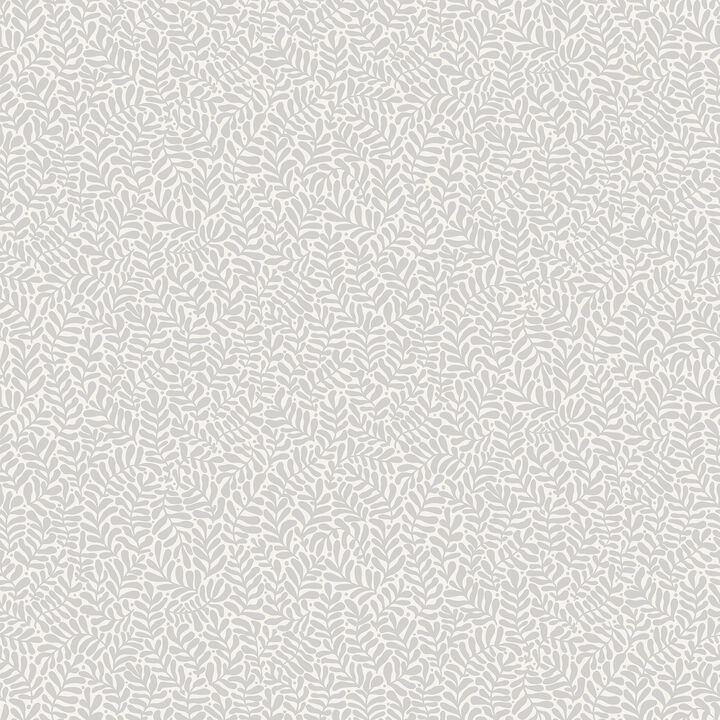 Anna Light Grey Fern Trail Wallpaper