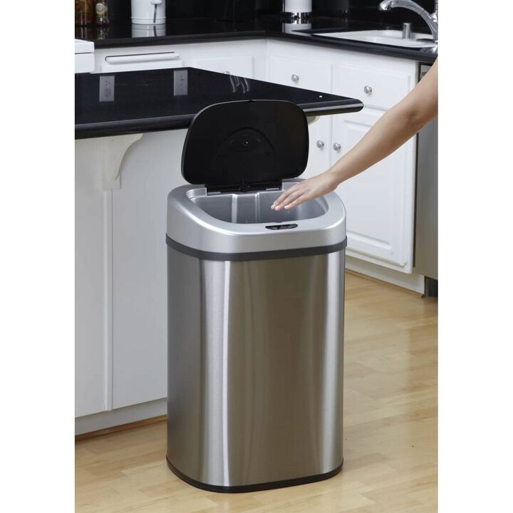 Hivvago Stainless Steel 21 Gallon Kitchen Trash Can with Motion Sensor Lid