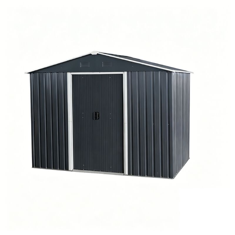 8ft x 6ft Outdoor Metal Storage Shed with Metal foundation image number 0