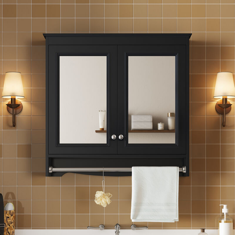 ELEMENT ACE 3-in-1 Wall Mounted Bathroom Mirror Medicine Cabinet with Adjustable Shelves, Soft Close Doors, Hidden Storage and High-Definition Mirror for Vanity image number 3
