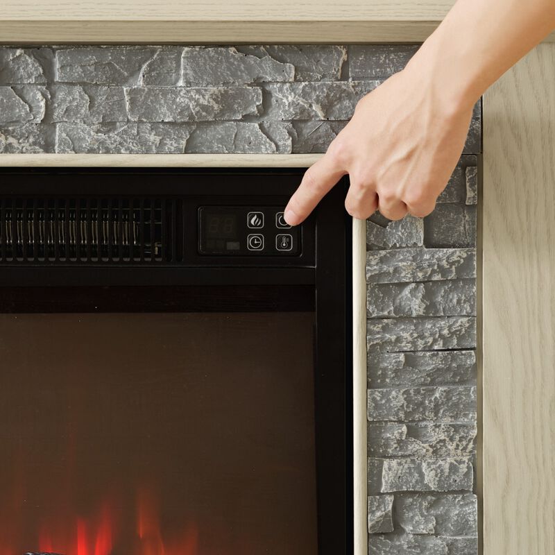 Modern TV Stand with 23" Electric Fireplace image number 5