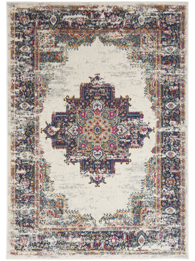 Passion PSN03 Ivory/Blue 5'3" x 7'3" Rug image number 0