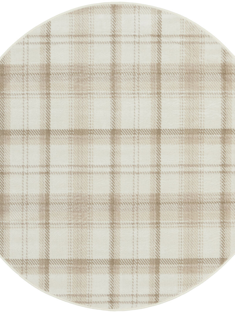 Grafix GRF03 Ivory/Beige 5'3" x Round Rug image number 0
