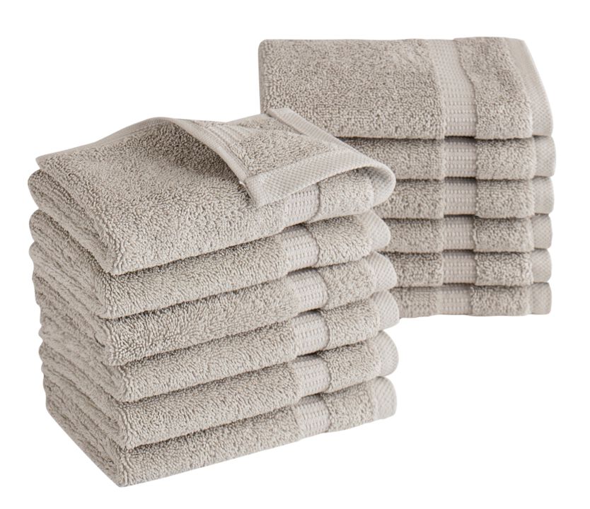 Royal Turkish Towels Villa Collection 12PC Washcloth Set