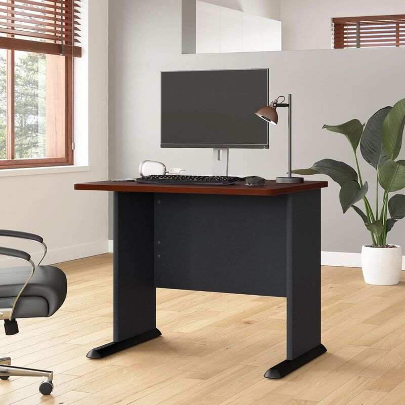 ShipItFurniture Series A 36W Desk, Hansen Cherry and Galaxy image number 2