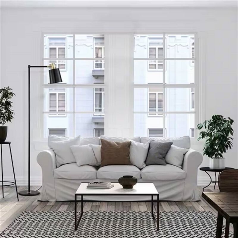 Modern Farmhouse Floor Lamp – Industrial Metal Frame with Stylish Accents & Soft Lighting