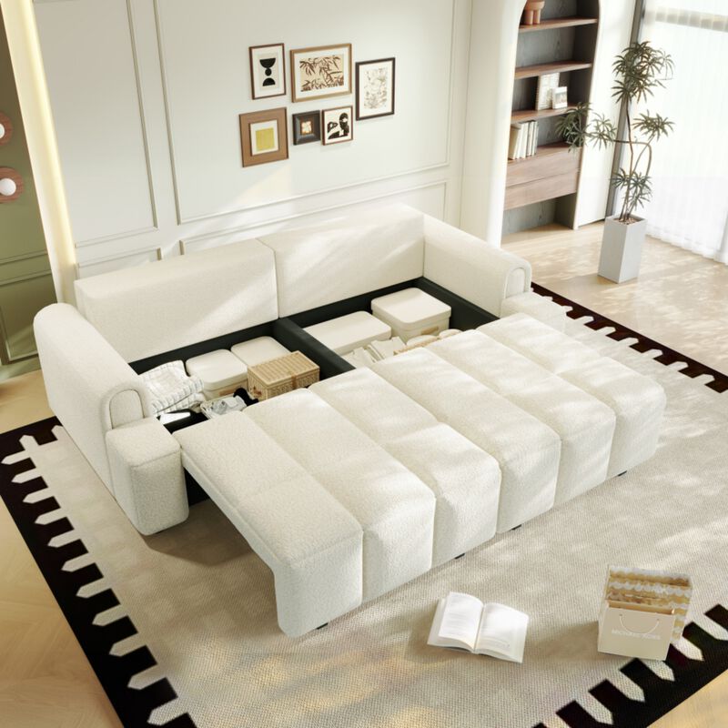 Rerjeb Teddy 3-in-1 Convertible Sleeper Sofa Bed image number 2
