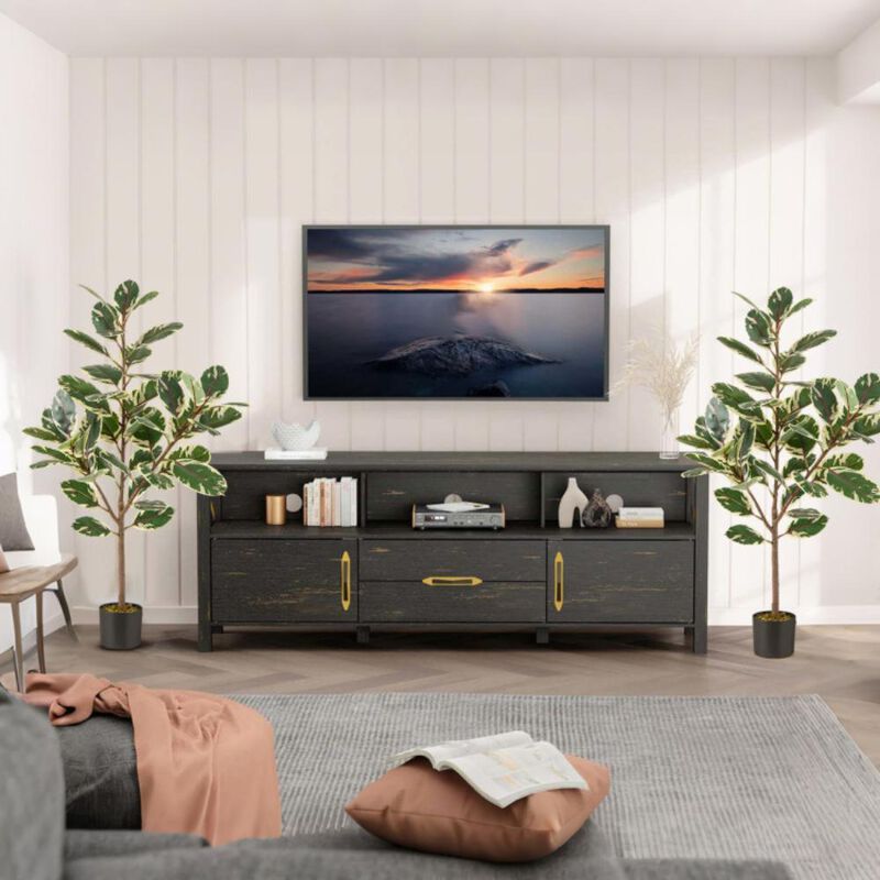 Hivvago 2 Pack 4.3 Feet Tall Artificial Bird of Paradise Plant Fake Banana Leaf